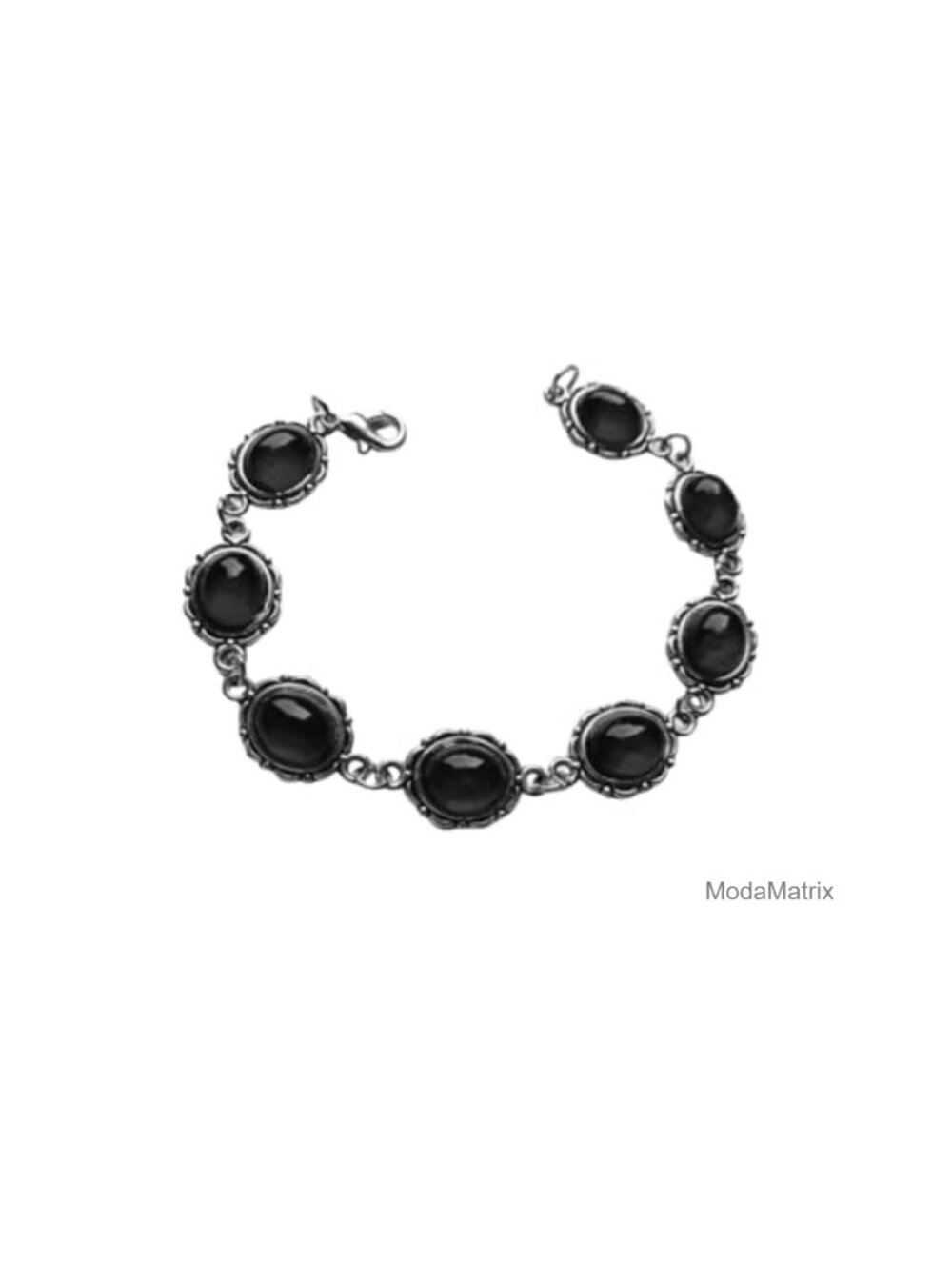 Gothic Bracelet Red Black Crystal Link Bracelet Unisex